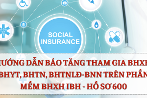 HƯỚNG DẪN BÁO TĂNG THAM GIA BHXH, BHYT, BHTN, BHTNLĐ-BNN TRÊN PHẦN MỀM BHXH IBH – HỒ SƠ 600