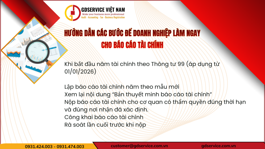Hướng dẫn các bước để doanh nghiệp làm ngay cho báo cáo tài chính
