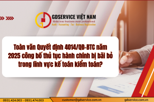 Toàn văn Quyết định 4014/QĐ-BTC năm 2025 công bố thủ tục hành chính bị bãi bỏ trong lĩnh vực kế toán kiểm toán?