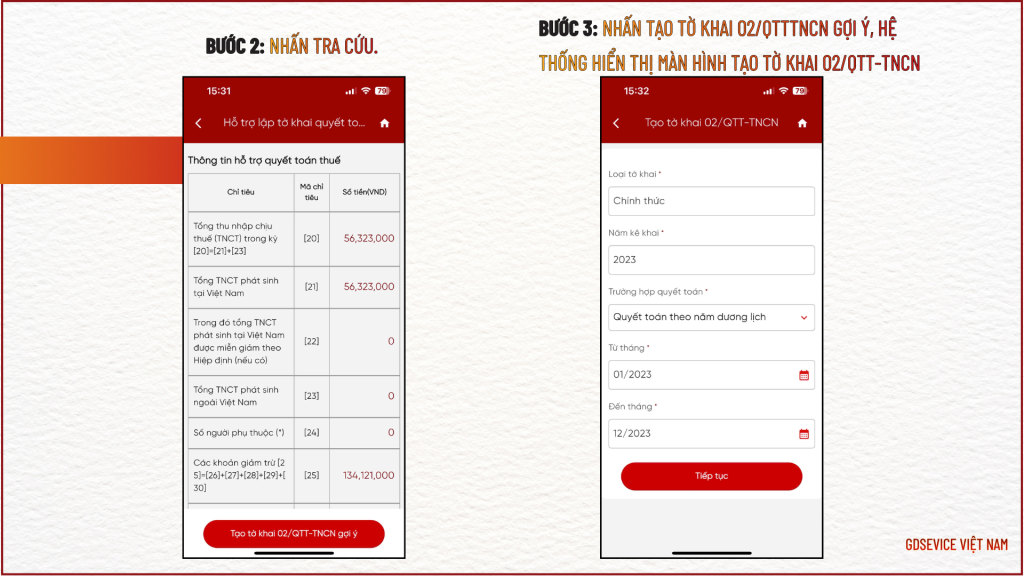 Bước 2: Nhấn Tra cứu.