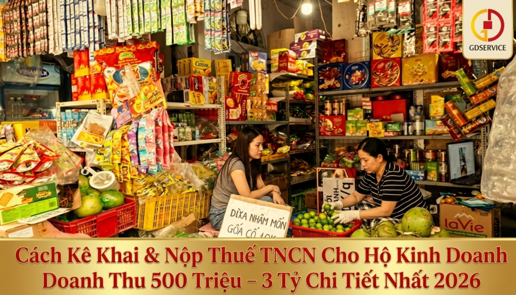 Cách Kê Khai & Nộp Thuế TNCN Cho Hộ Kinh Doanh Doanh Thu 500 Triệu – 3 Tỷ Chi Tiết Nhất 2026