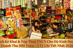 Cách kê khai và nộp thuế TNCN cho hộ kinh doanh doanh thu 500 triệu – 3 tỷ chi tiết nhất 2026