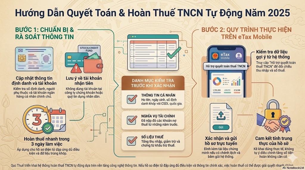 Hướng dẫn quyết toán & hoàn thuế tự động