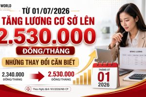 Tăng lương cơ sở từ 01/07/2026: Những thay đổi cần biết
