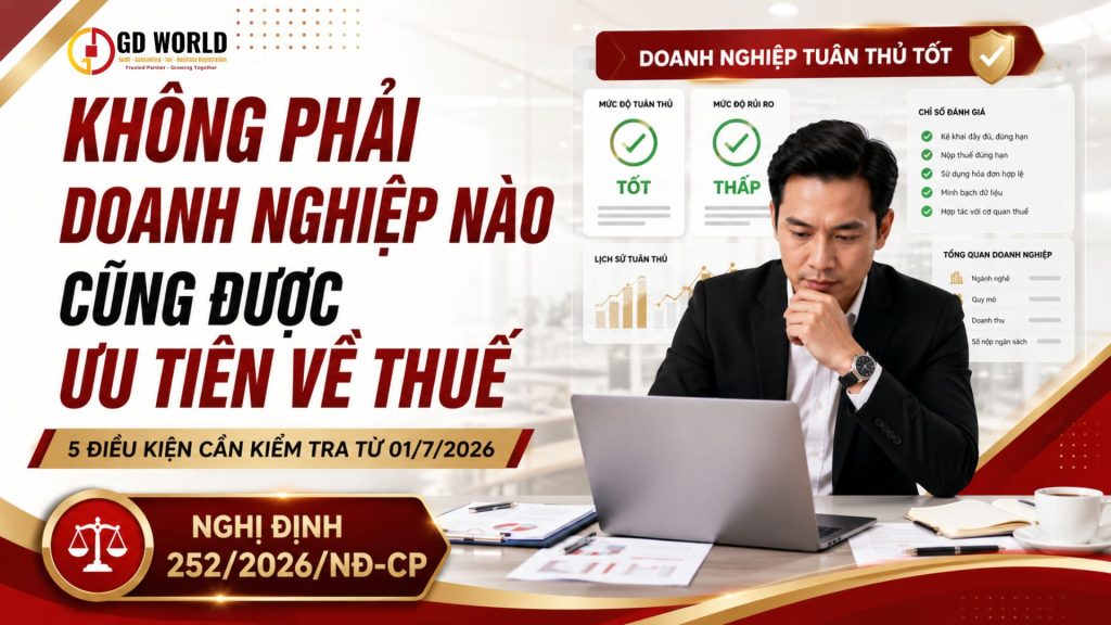 Ưu tiên về thuế 2026 và 5 điều kiện doanh nghiệp cần kiểm tra