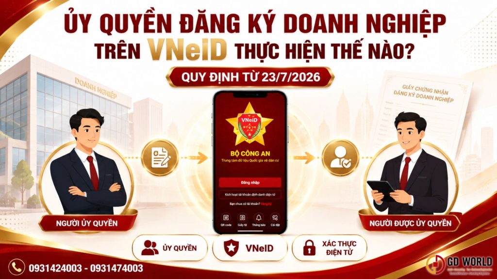 Ủy quyền đăng ký doanh nghiệp trên VNeID từ ngày 23/7/2026