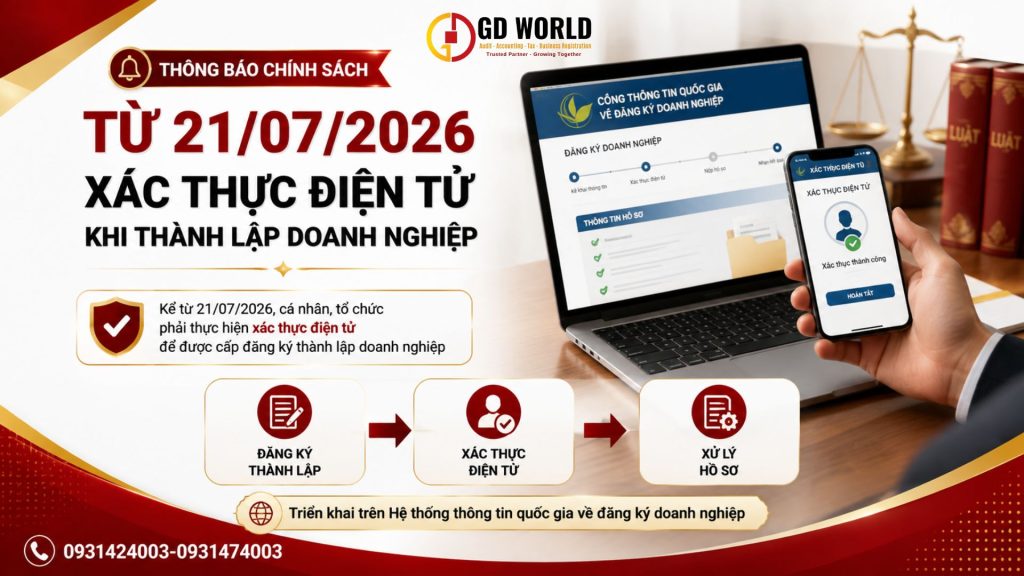 Xác thực điện tử để được cấp đăng ký thành lập doanh nghiệp